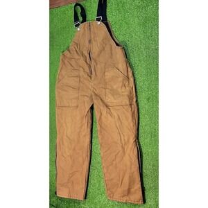 Vintage Duck Canvas Overalls MED. Quilted Liner Outdoor Hunting Workwear Bib 90s